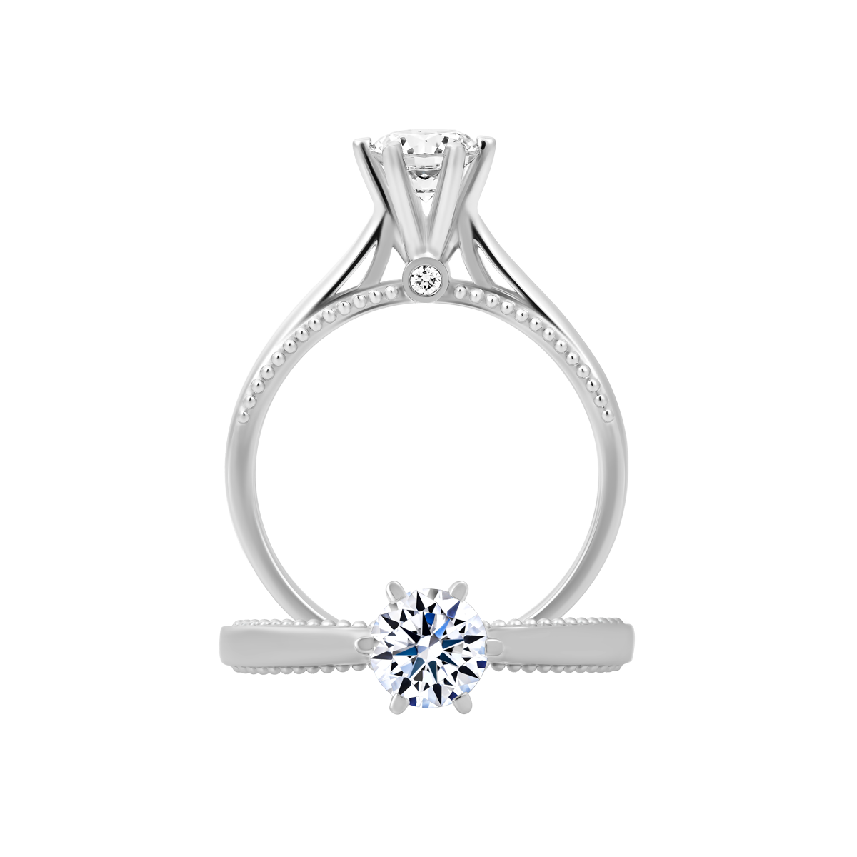 Nhẫn nữ kim cương viên vàng 14K Dignify GIA 3C