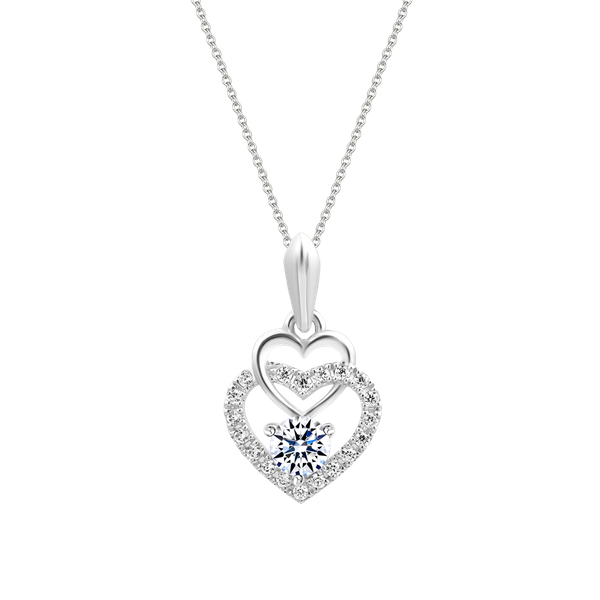 Mặt đính đá CZ vàng 18K Heartenly 2C