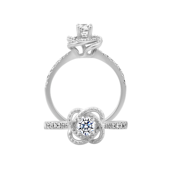 Nhẫn nữ kim cương tấm vàng 14K Sociable 2C