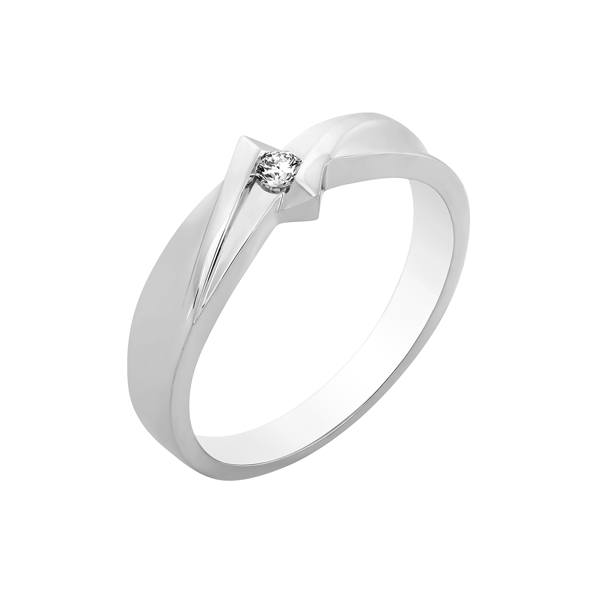 Nhẫn cưới nam đính đá CZ vàng 14K Luminous N5p M