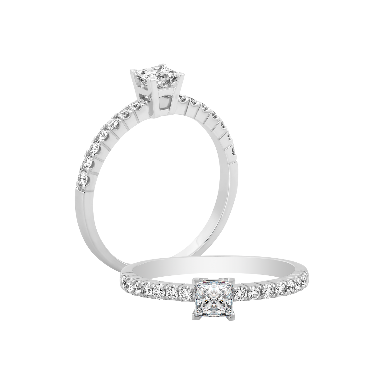 Nhẫn nữ kim cương viên vàng 14K Daria PR 2C