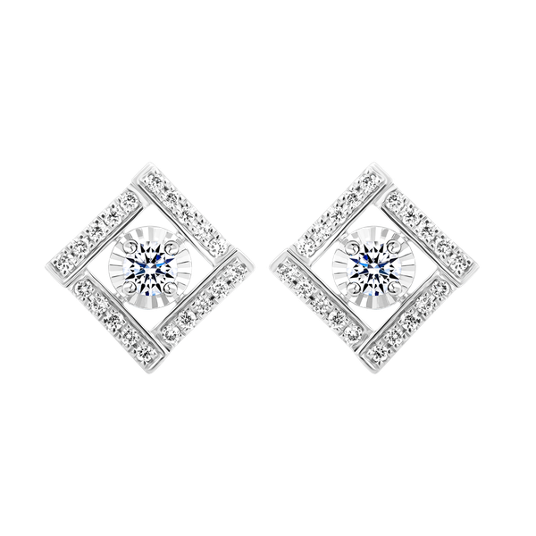 Hoa tai kim cương vàng 14K Frolic 10p