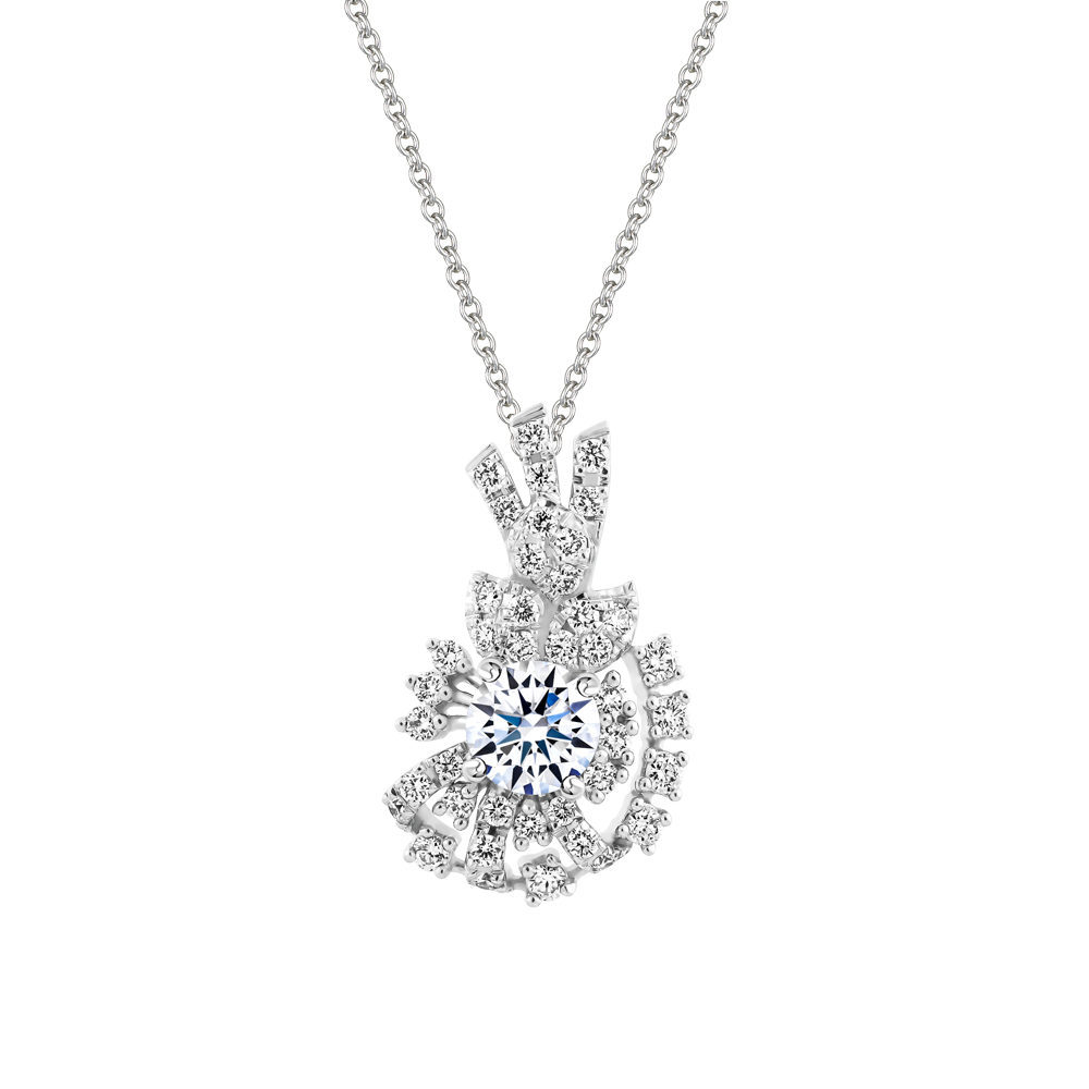 Mặt kim cương 8 Hearts & Arrows vàng 14K Phoenix H&A 3C