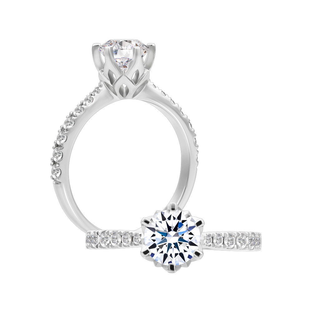 Nhẫn nữ đính đá CZ vàng 14K Allurial D 1CT