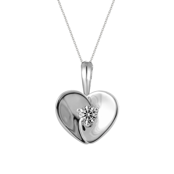 Mặt kim cương vàng 14K Loving Heart 5p