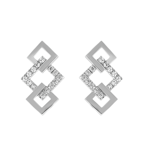 Hoa tai kim cương viên vàng 14K Truly