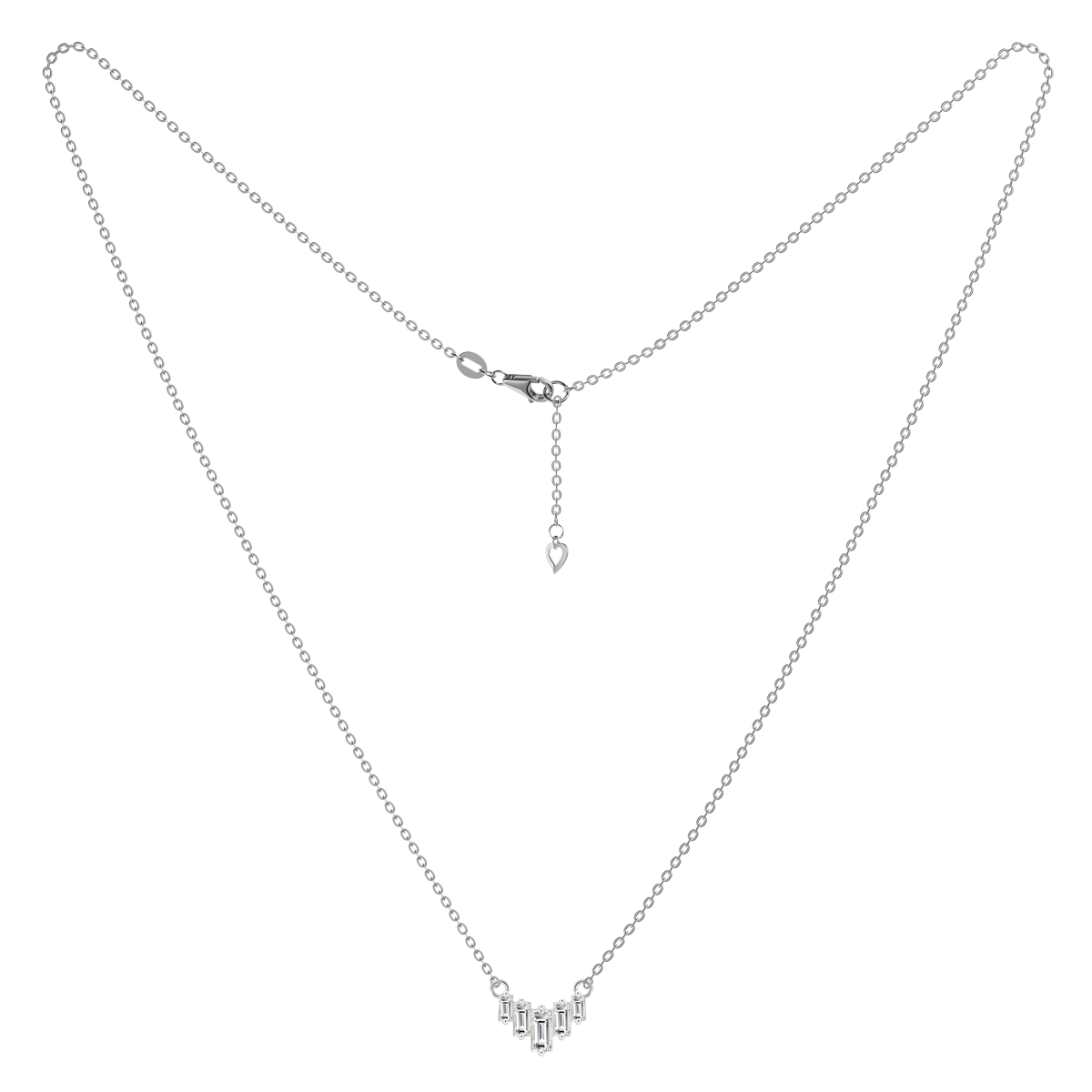 Dây liền mặt đính đá CZ vàng 14K Valeria