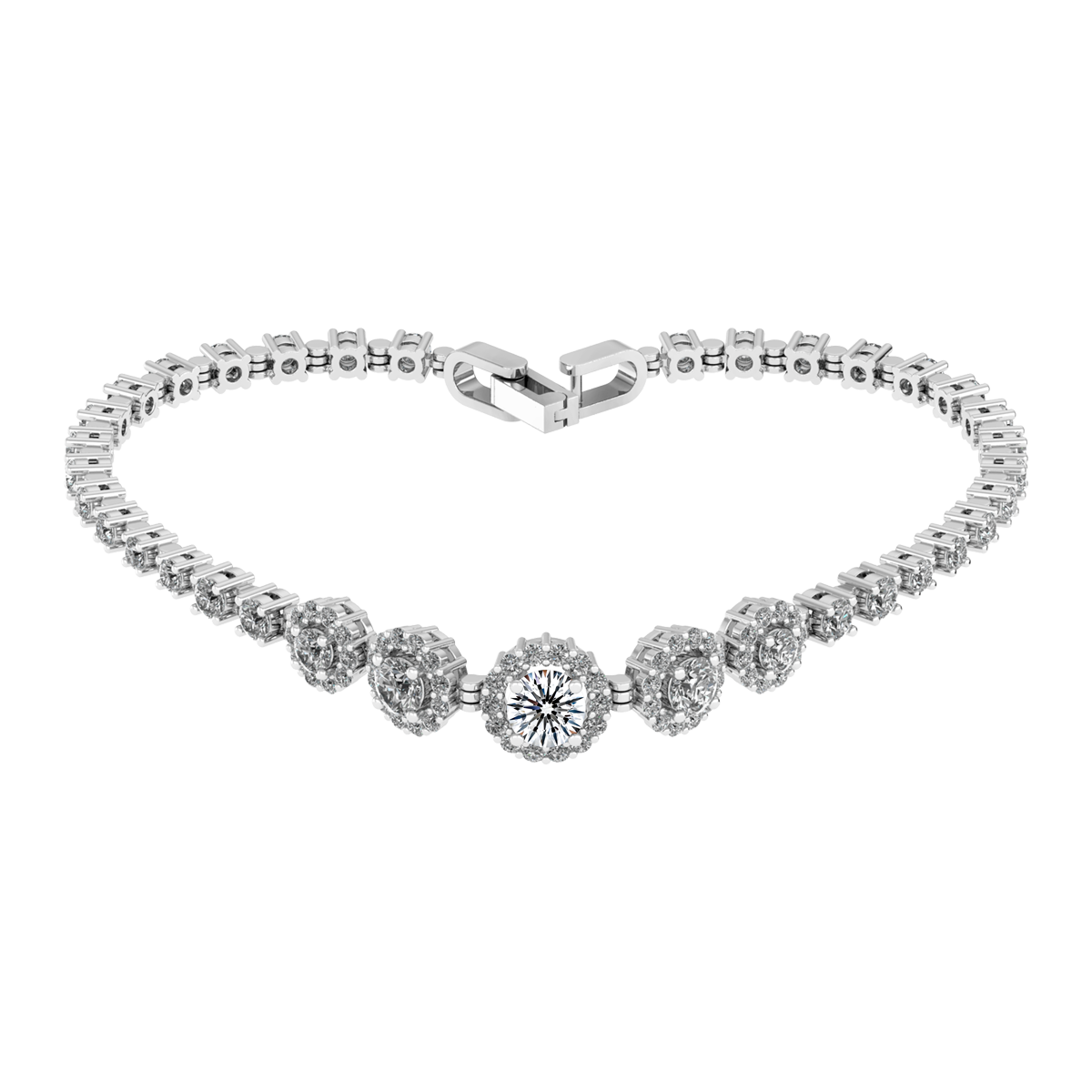 Lắc đính đá CZ vàng 14K Categonize 3C