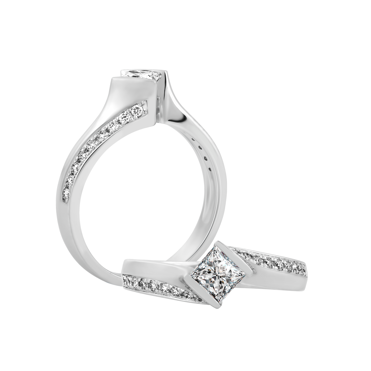 Nhẫn nữ kim cương viên vàng 14K Oralie PR 2C