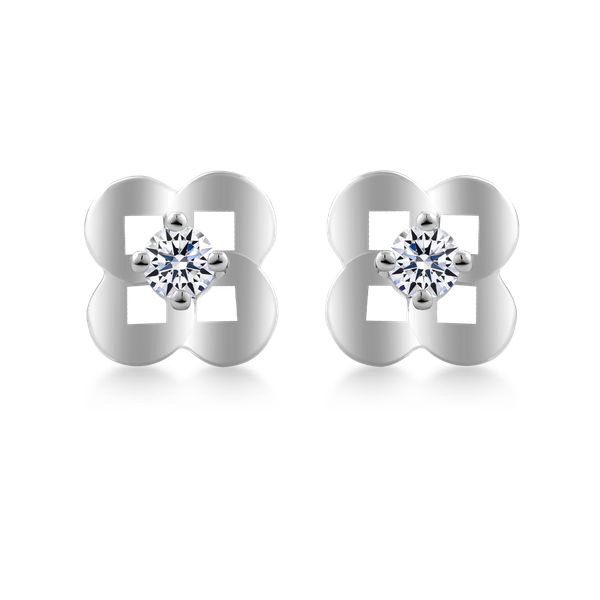 Hoa tai kim cương vàng 14K Aldona 5p GVER0063453