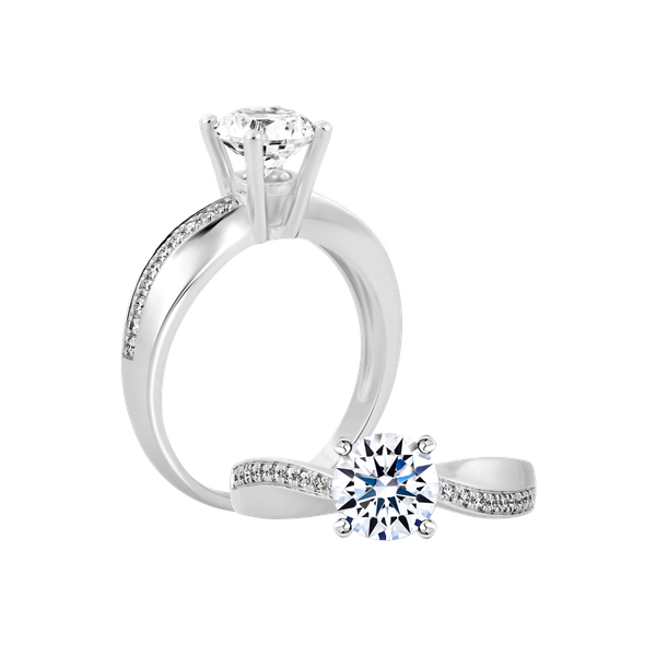 Nhẫn nữ kim cương tấm vàng 14K Benny N 1CT