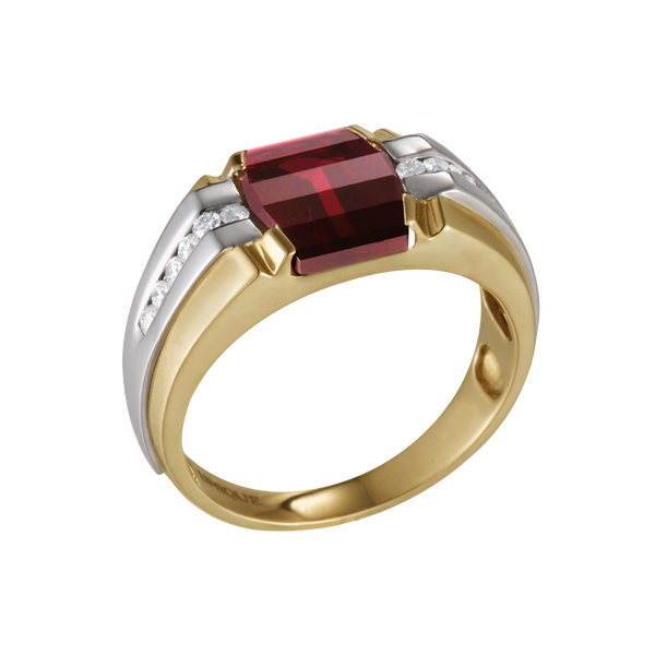 Nhẫn nam kim cương tấm vàng 14K Collin S.GAR YW
