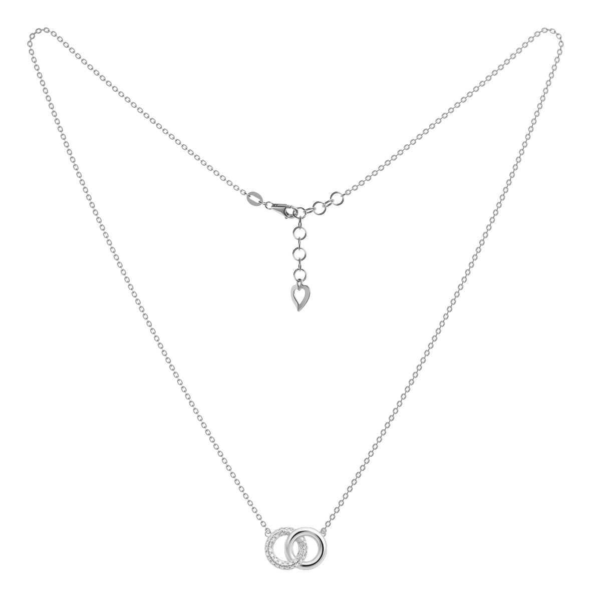 Dây liền mặt kim cương viên vàng 14K Claudia