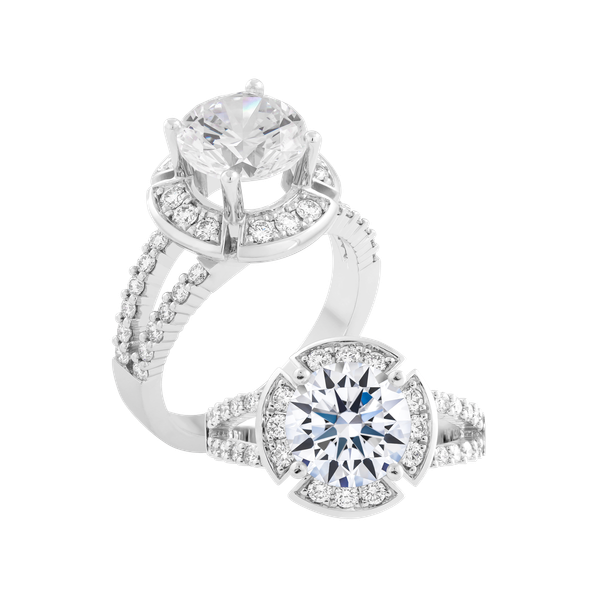 Nhẫn nữ kim cương tấm vàng 14K Bronco 1CT