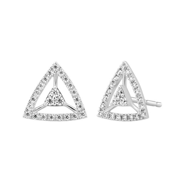 Hoa tai kim cương viên vàng 14K Shiedly TD