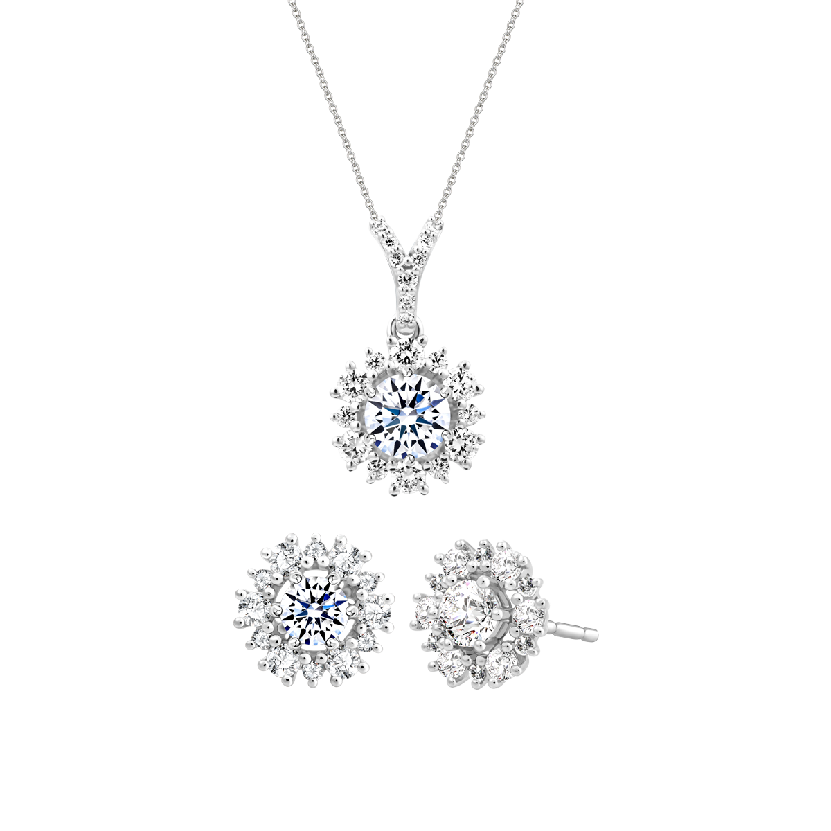 Bộ Trang Sức Flatino GIA 3C