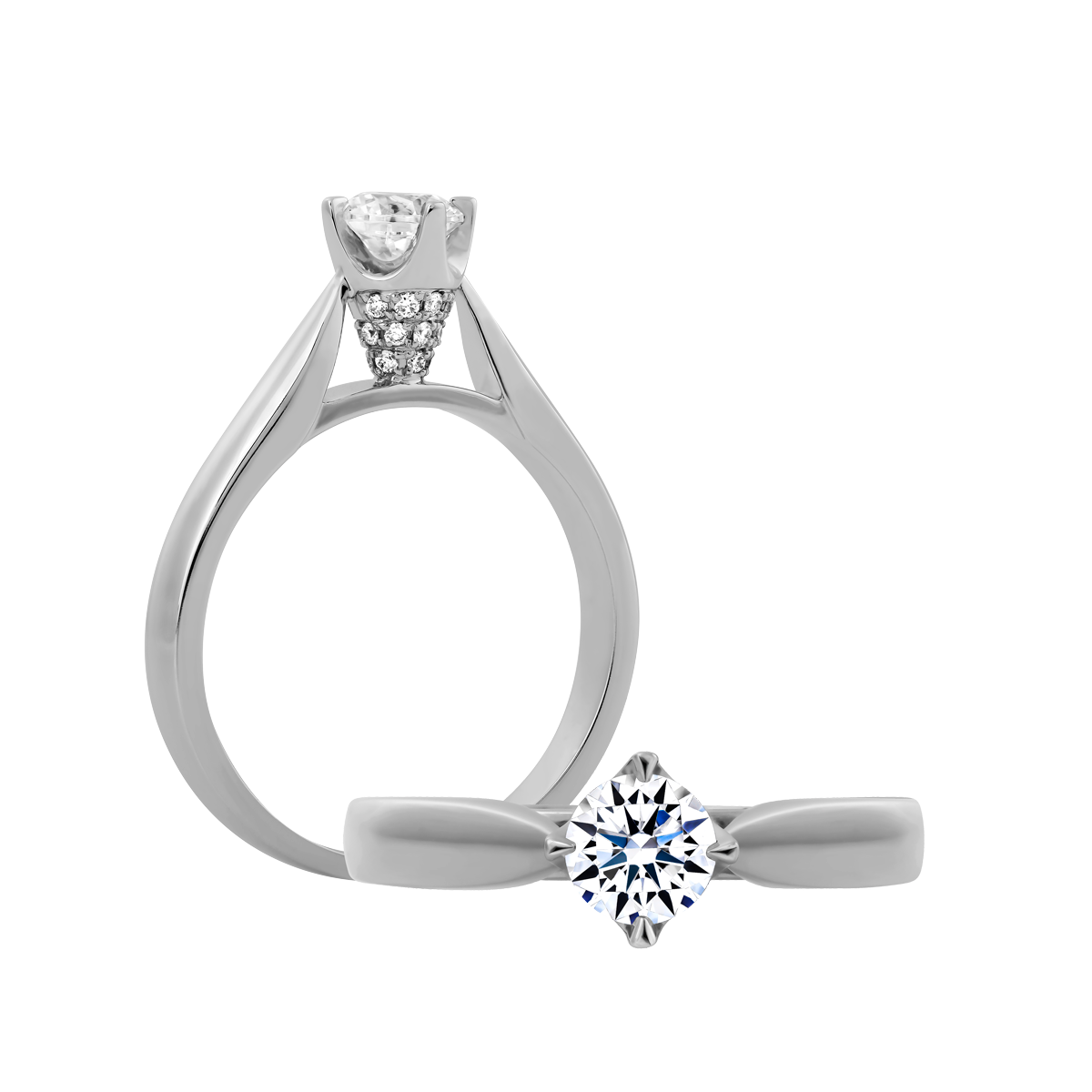 Nhẫn nữ kim cương viên vàng 14K Cyberspace N GIA 3C GVRG0216575M