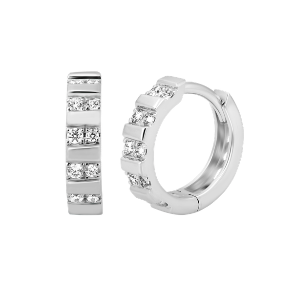 Hoa tai kim cương viên vàng 14K Dulcet