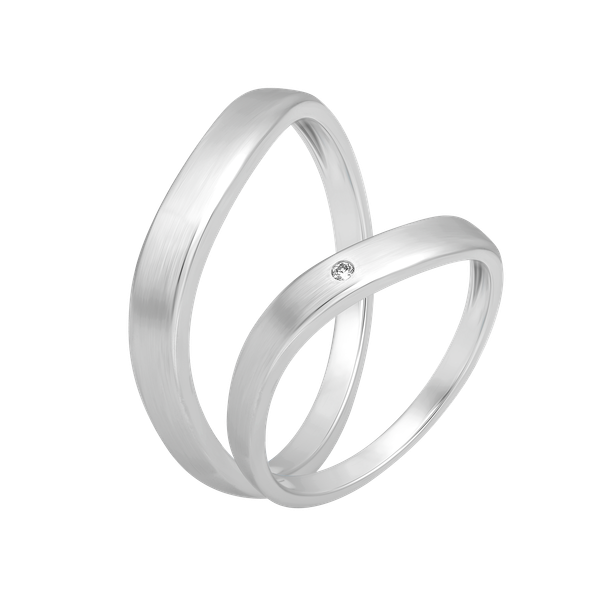 Nhẫn cưới nữ kim cương viên vàng 14K Sensible F