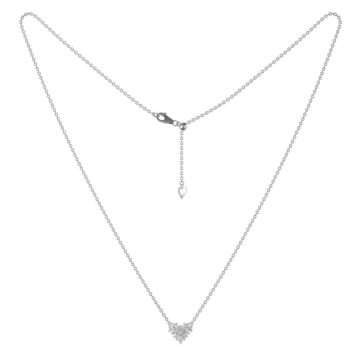 Dây liền mặt kim cương viên vàng 14K Heartara TD