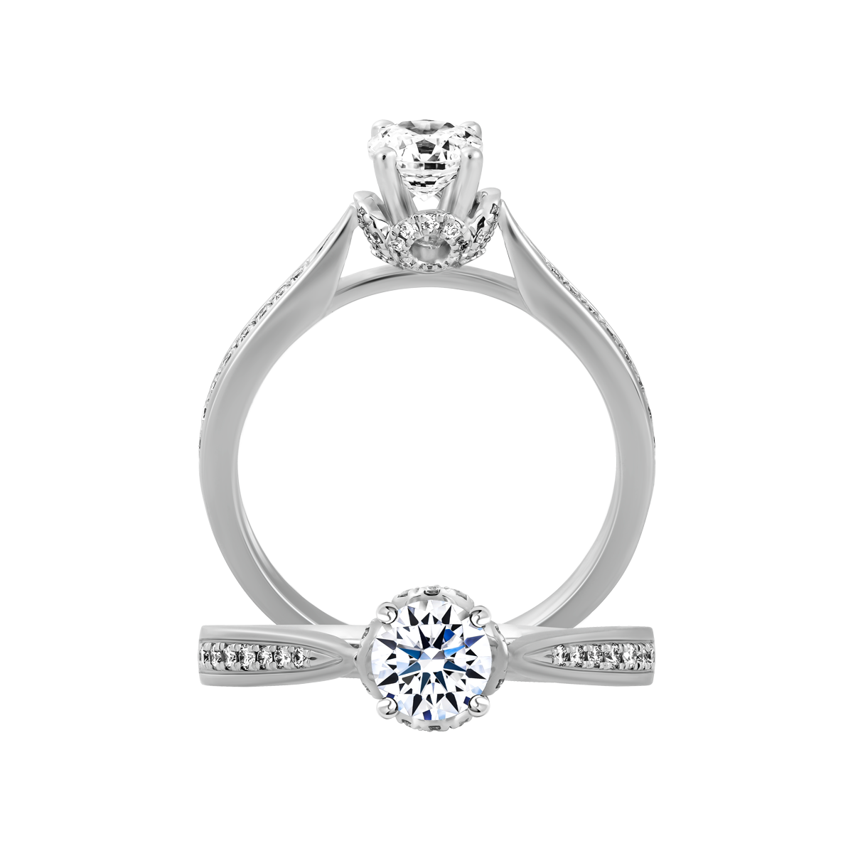 Nhẫn nữ kim cương tấm vàng 14K Selection N 2C