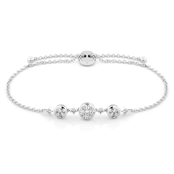 Lắc kim cương viên vàng 14K Jena A133 TD