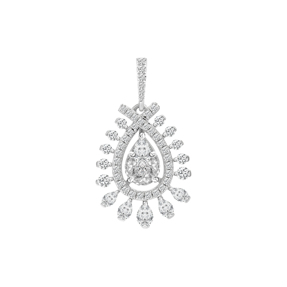 Mặt kim cương viên vàng 18K Jena A302 TD