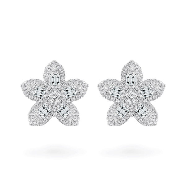 Hoa tai kim cương viên vàng 14K Jena A239 TD