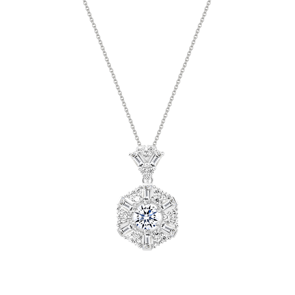 Mặt đính đá CZ vàng 14K Glamouring 3C