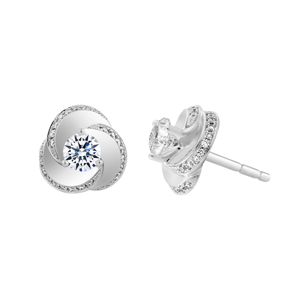 Hoa tai kim cương tấm vàng 14K Hatful 2C GVER0072873