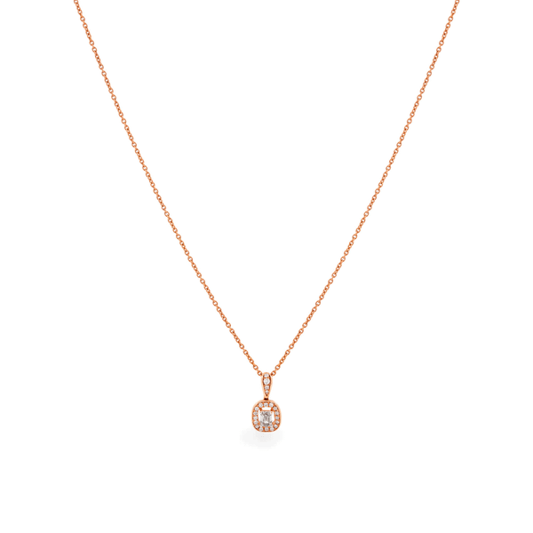 Dây liền mặt kim cương viên vàng 18K Jena A009 TD