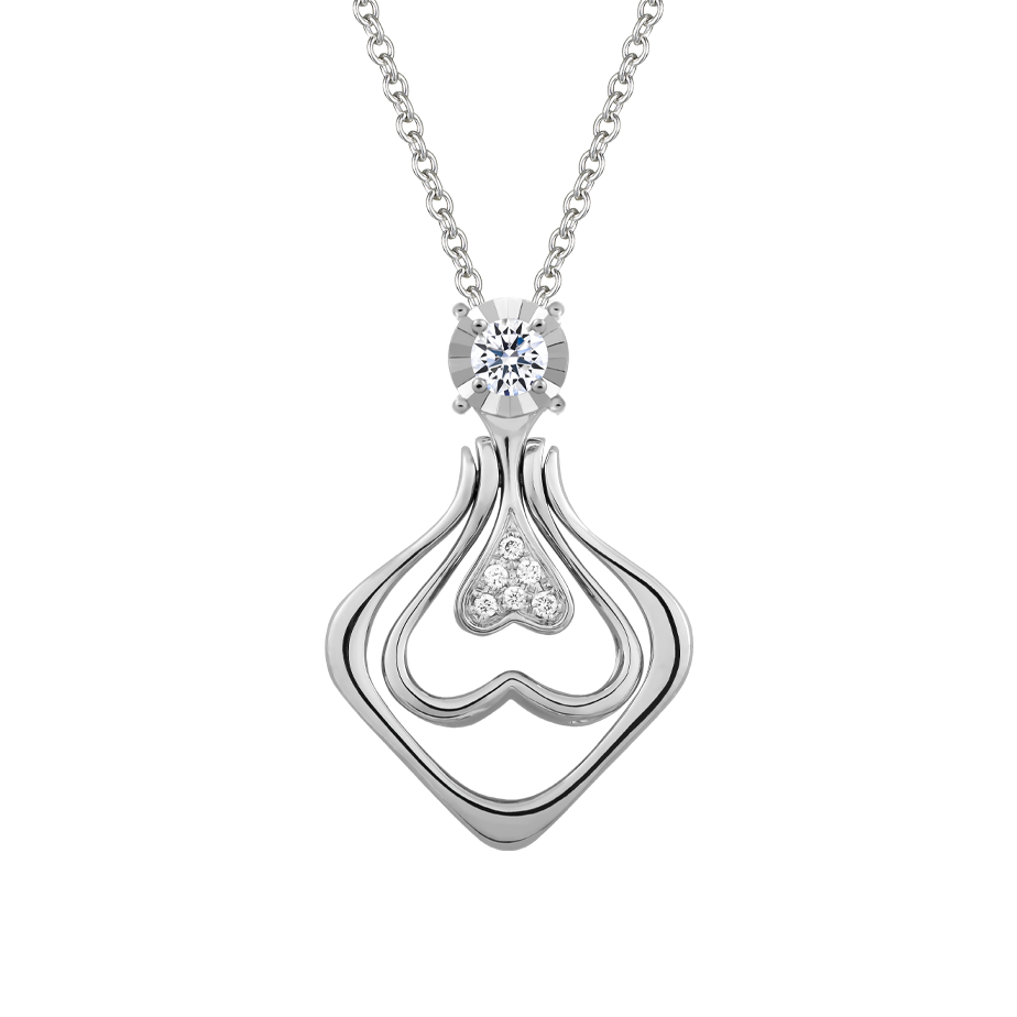 Mặt kim cương vàng 14K Miranda 5p