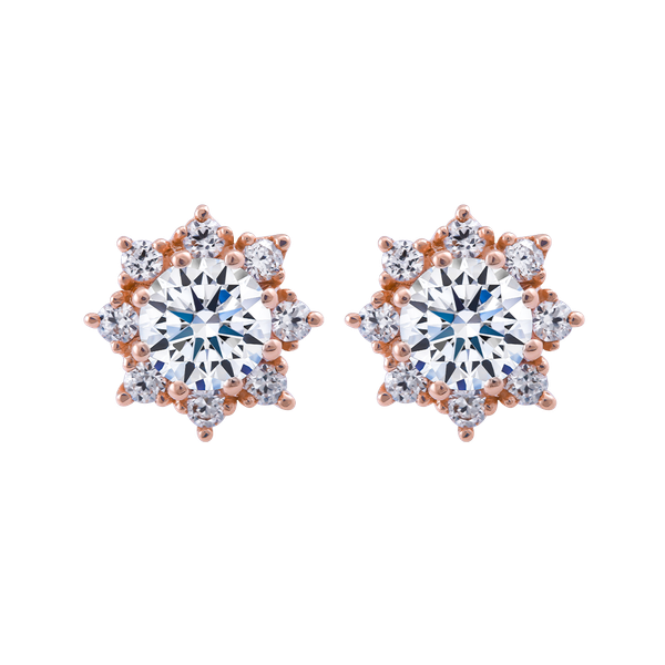 Hoa tai đính đá CZ vàng 14K Elissa NS 3C GVER0089906