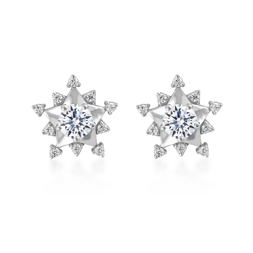 Hoa tai đính đá CZ vàng 14K Exquisite S 2C GVER0058726