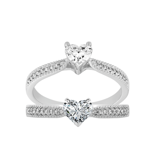 Nhẫn nữ kim cương viên vàng 14K Harmonica HR 3C