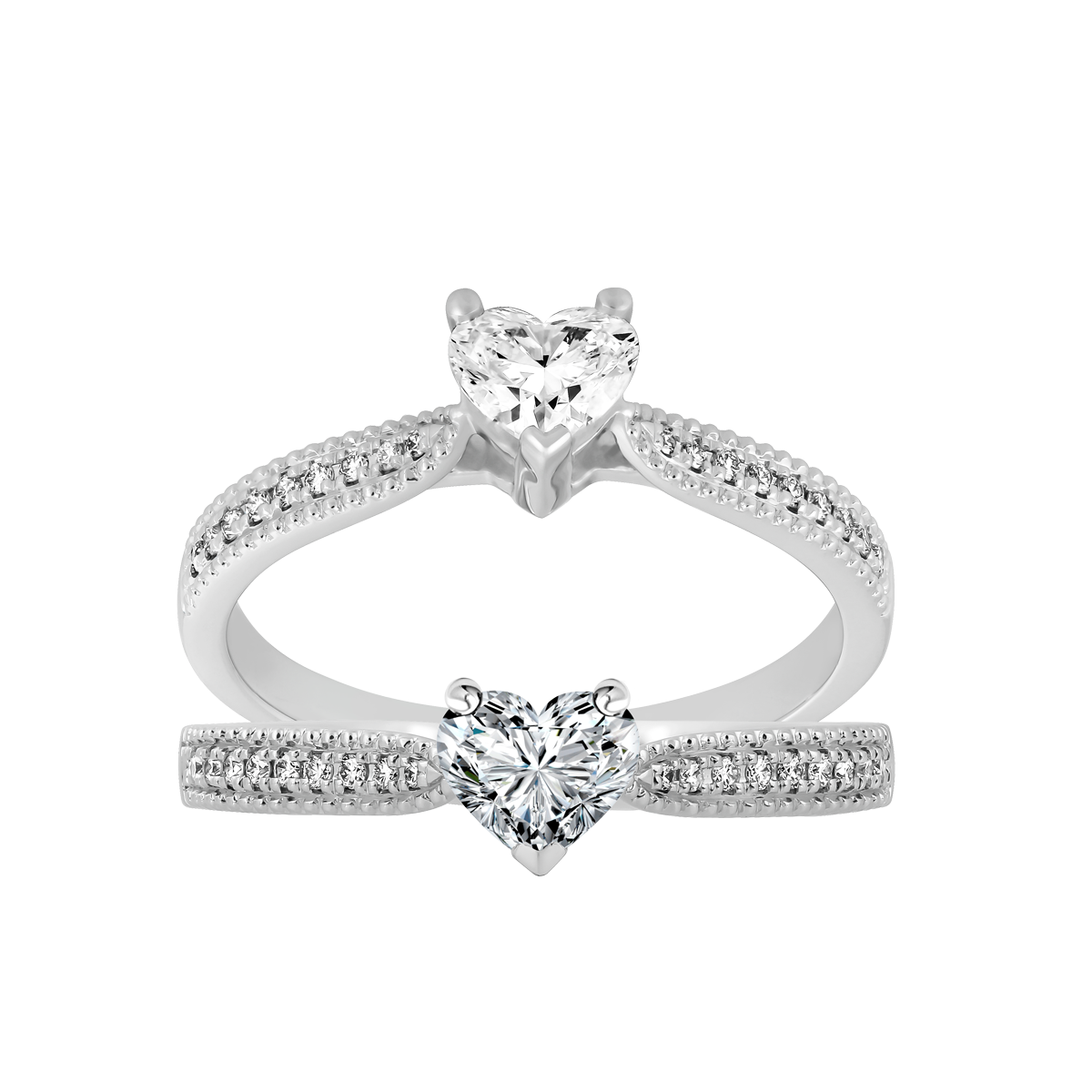 Nhẫn nữ kim cương viên vàng 14K Harmonica HR 3C