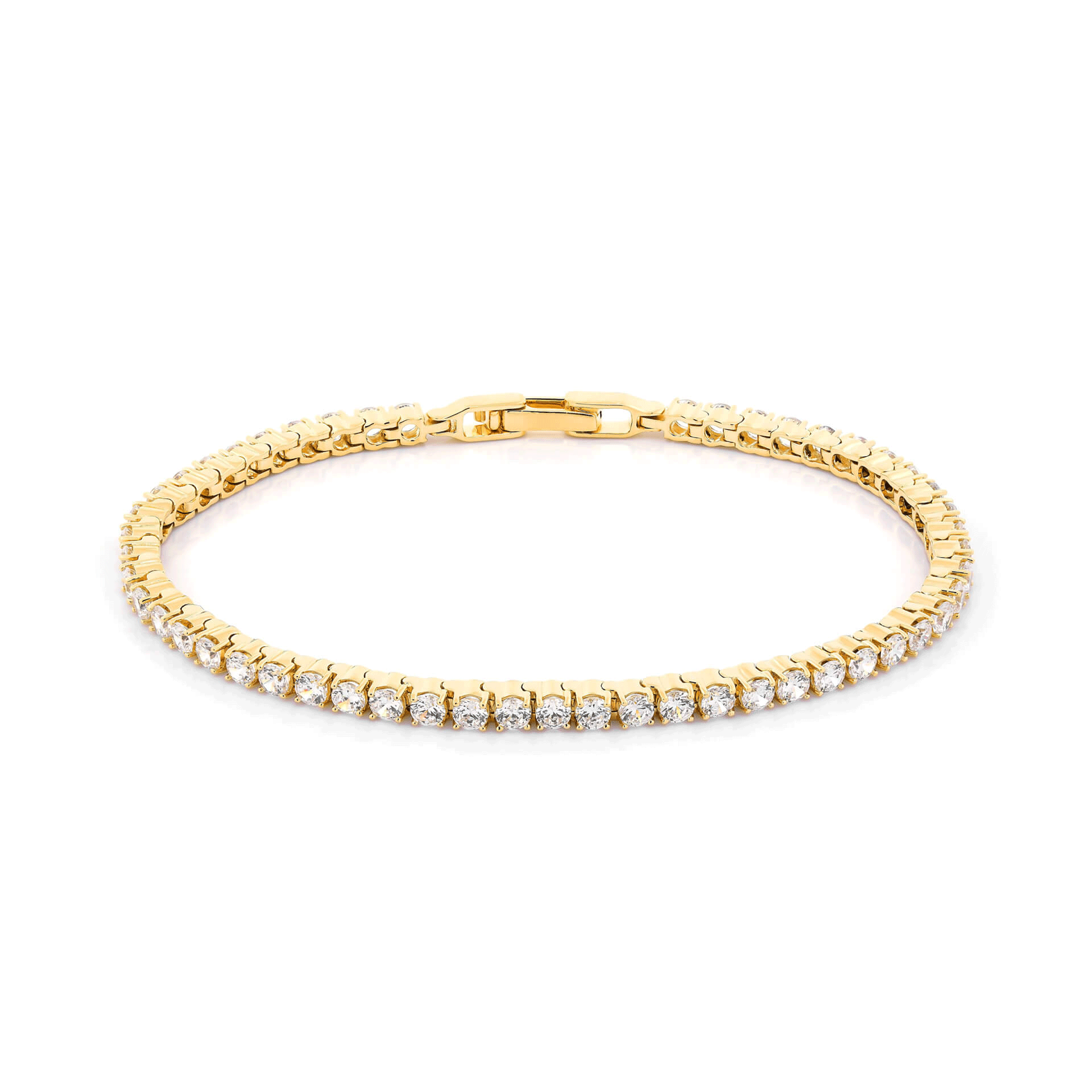 Lắc đính đá CZ vàng 18K Lucen
