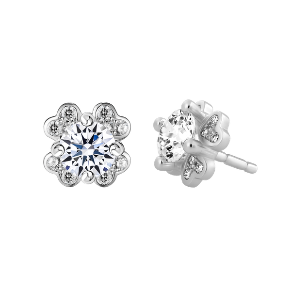 Hoa tai kim cương vàng 14K Politic N 10p GVER0084846