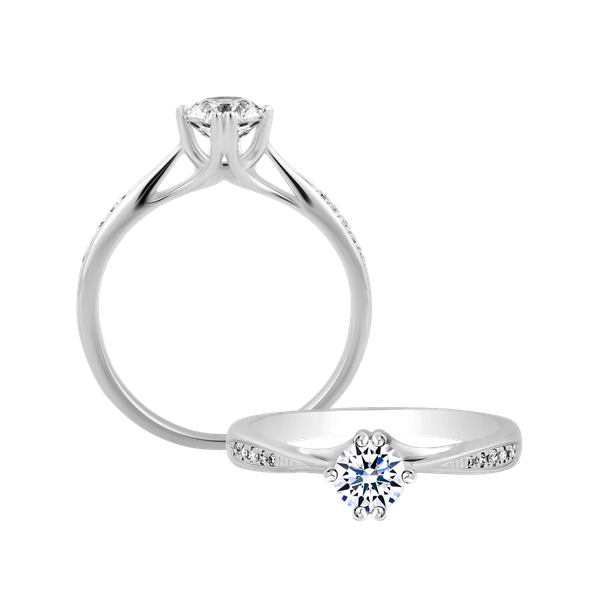 Nhẫn nữ kim cương tấm vàng 14K Traditions 2C