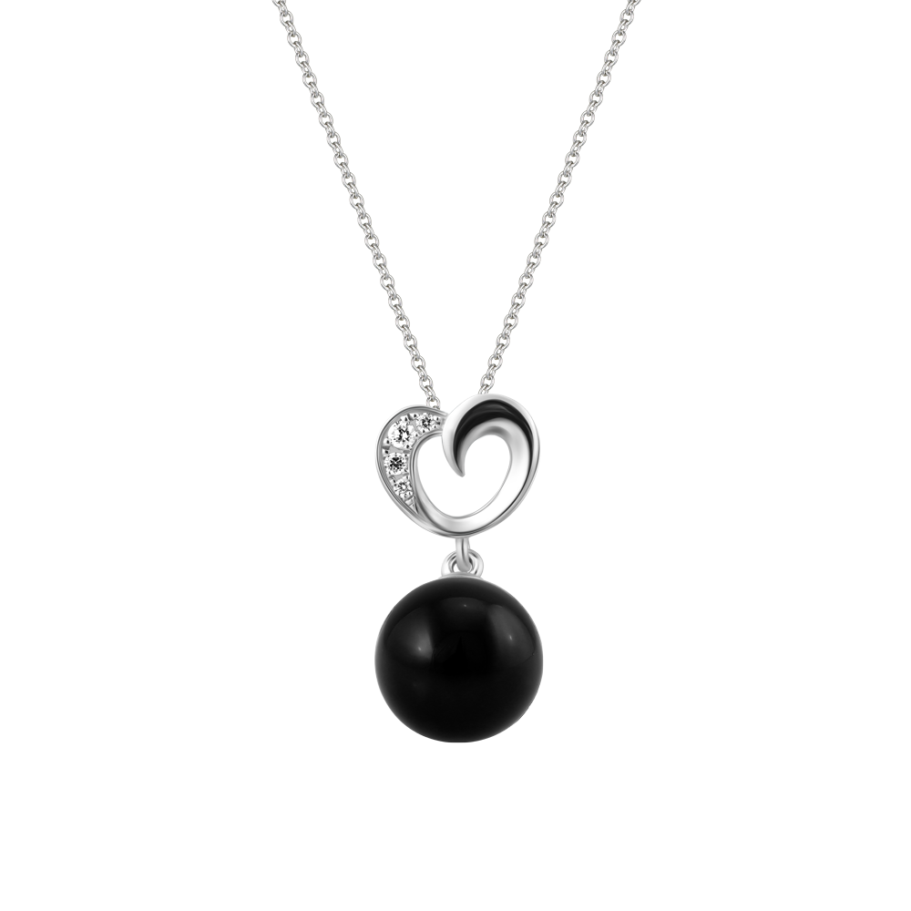 Mặt đính đá Onyx vàng 10K Barong N Ony