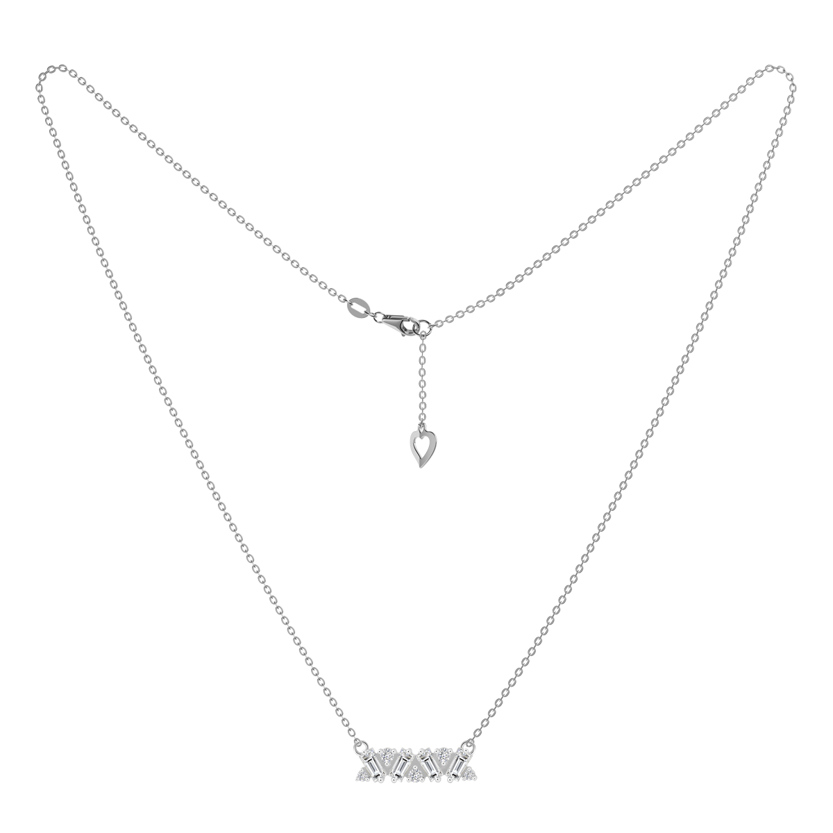 Dây liền mặt đính đá CZ vàng 18K Flary