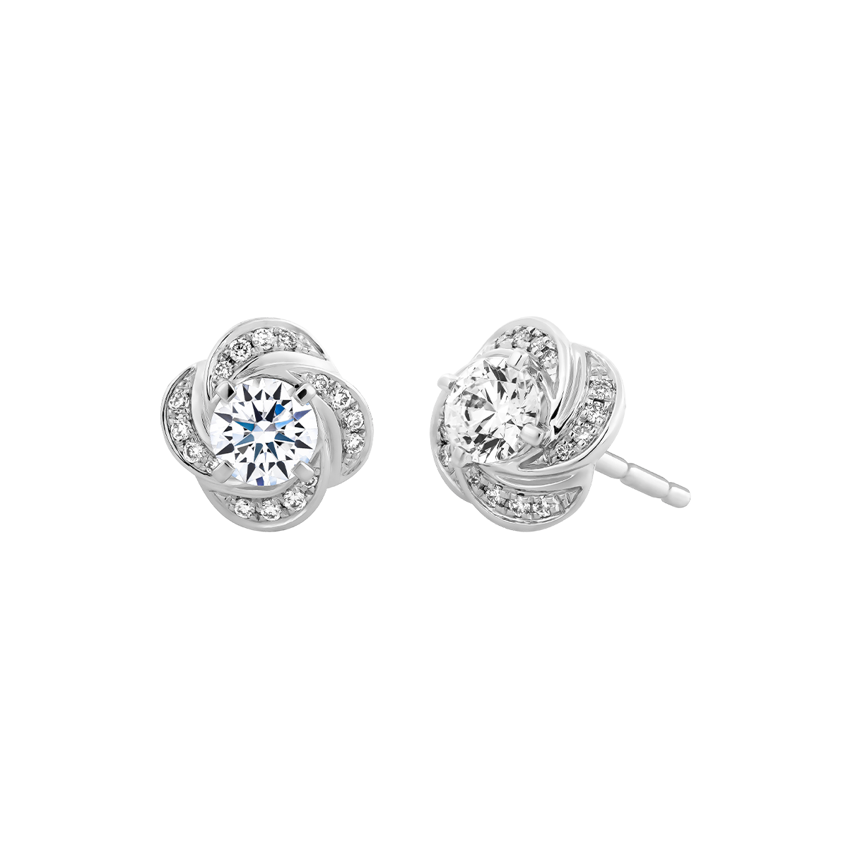 Ổ Bông kim cương tấm platinum 950 Canzon 3C