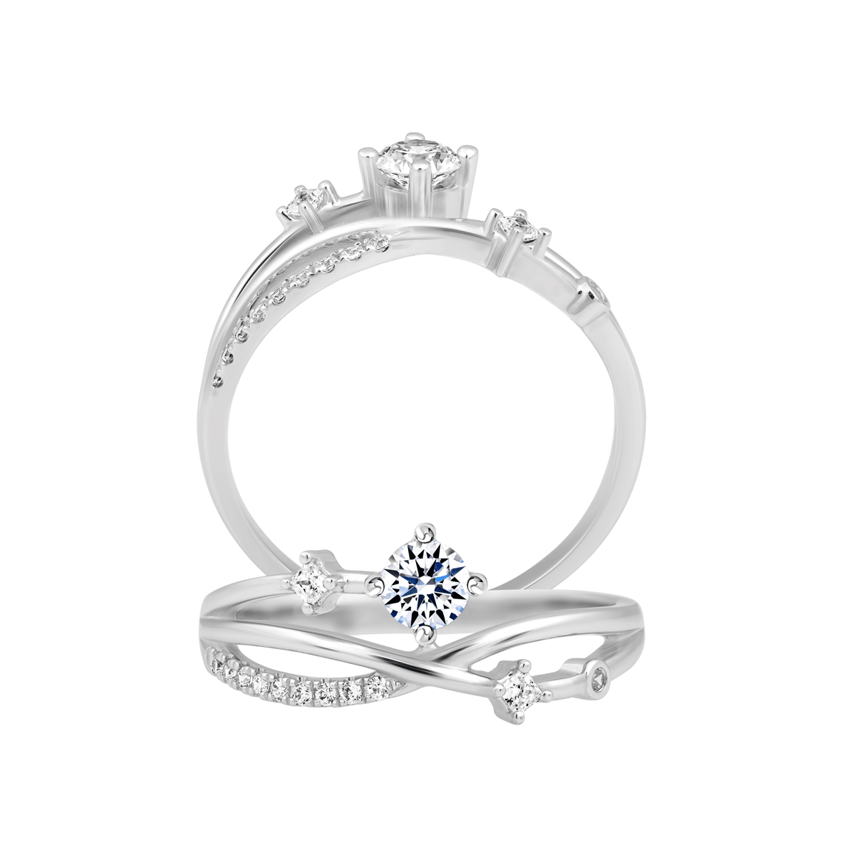 Nhẫn nữ đính đá CZ vàng 10K Richful 2C