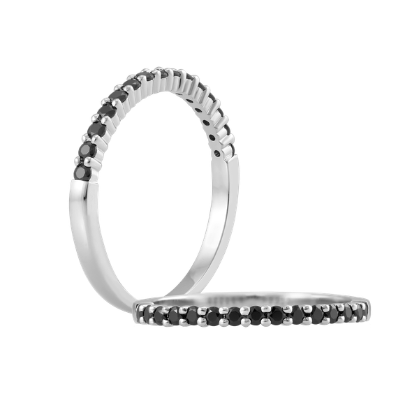 Nhẫn nữ đính đá CZ vàng 14K Peony U2 BLK