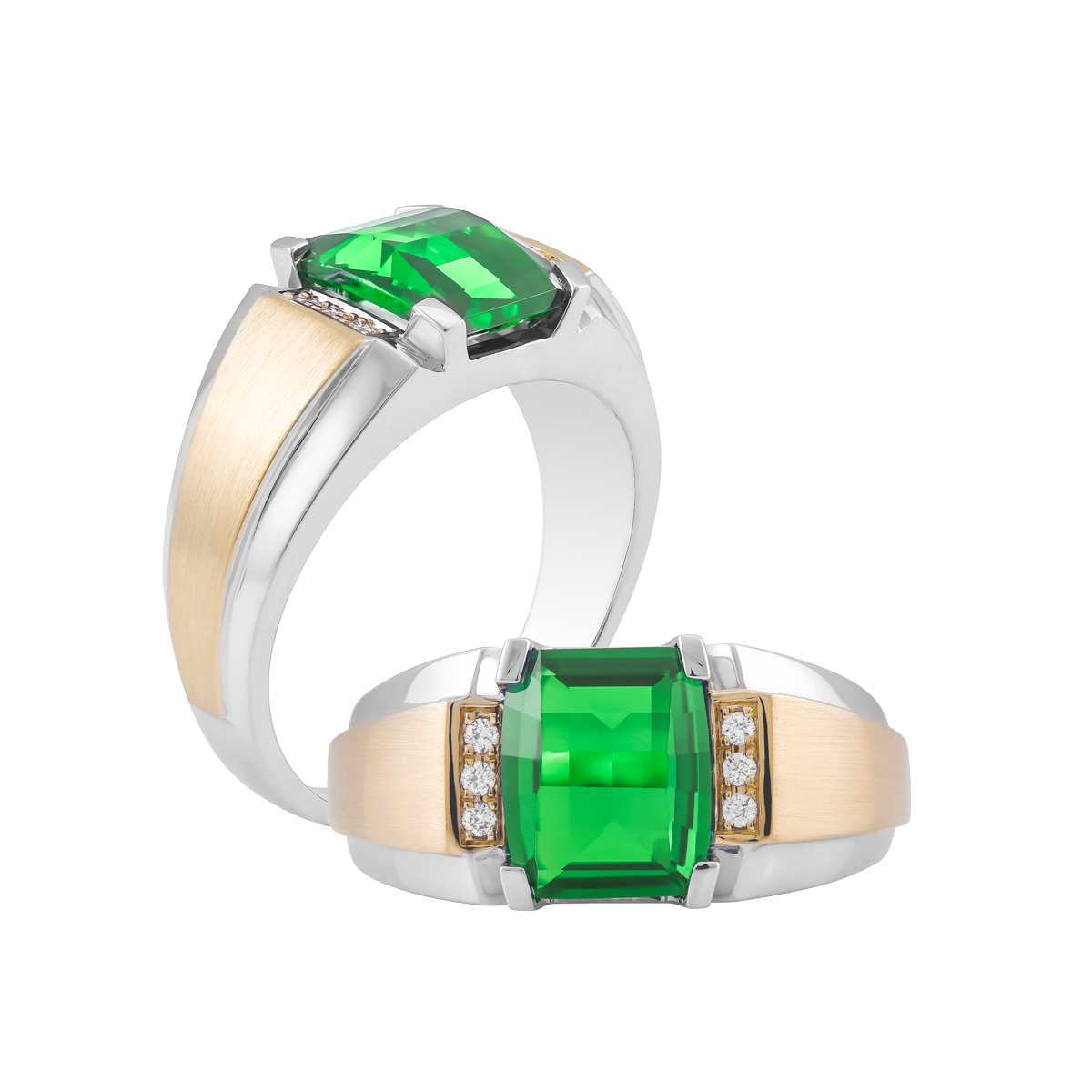 Nhẫn nam kim cương tấm vàng 14K Billy 2 S.EME WY