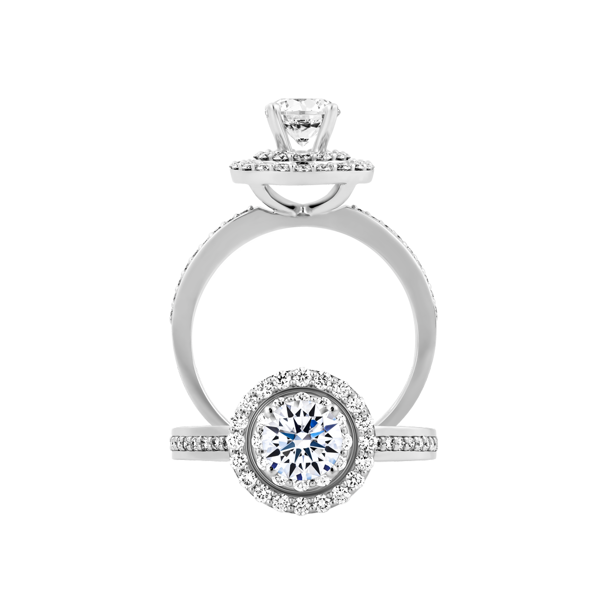 Nhẫn nữ kim cương tấm vàng 14K Austina N 1CT