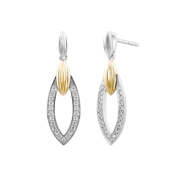 Hoa tai kim cương viên vàng 14K Laverna TD