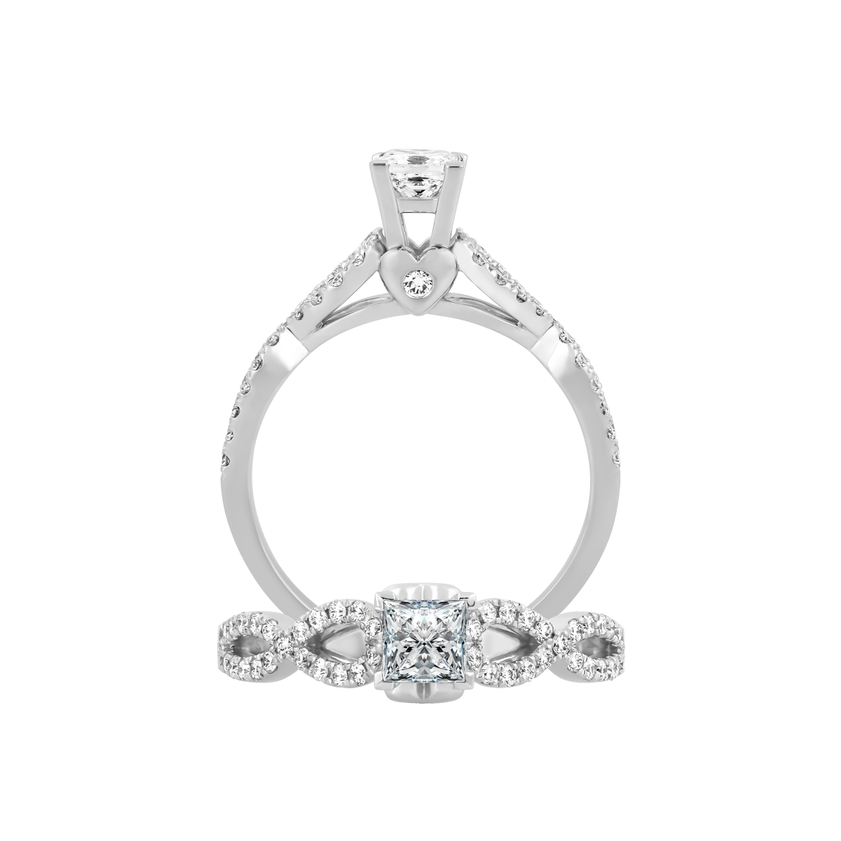 Nhẫn nữ kim cương viên vàng 14K Verared PR 2C