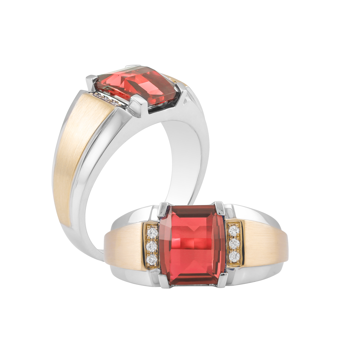 Nhẫn nam kim cương tấm vàng 14K Billy 2 S.GAR WY