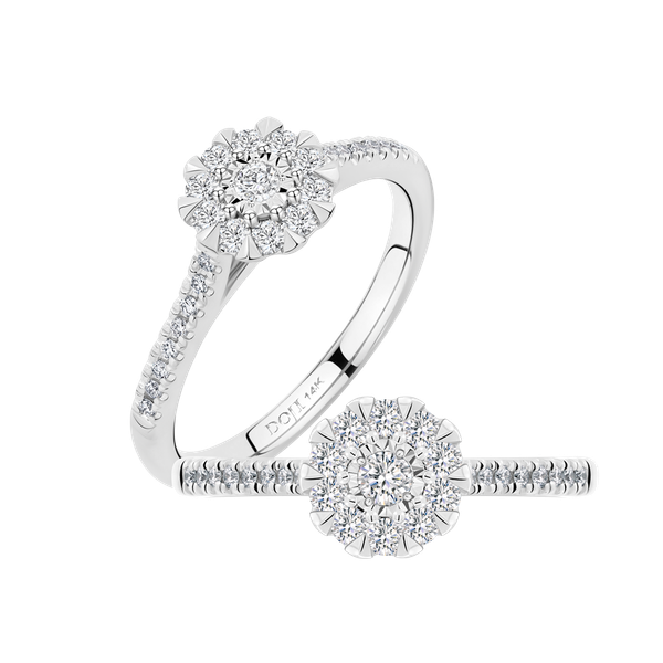 Nhẫn nữ kim cương viên vàng 14K Jena A506 TD